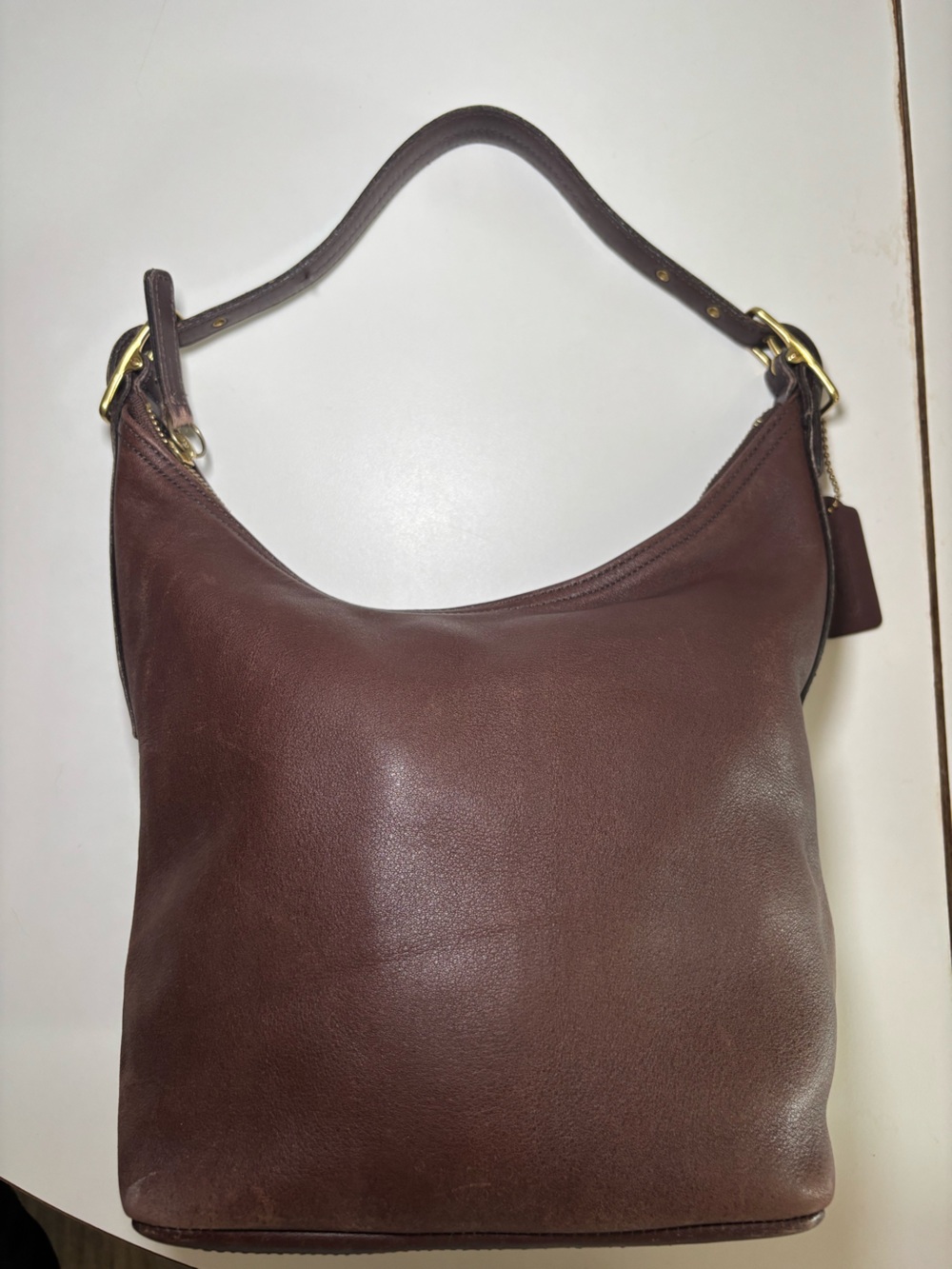 Vintage Coach Mahogany Brown Glovetanned Leather Legacy West Hobo Bag